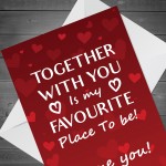 Favourite Place To Be Card For Him Her Boyfriend Girlfriend