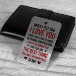 Valentines Gift Poem Metal Wallet Card I LOVE YOU Boyfriend