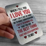 Valentines Gift Poem Metal Wallet Card I LOVE YOU Boyfriend