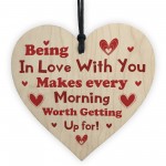 Wood Heart Gift For Her Him Novelty Valentines Anniversary Gift