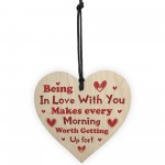 Wood Heart Gift For Her Him Novelty Valentines Anniversary Gift