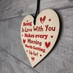 Wood Heart Gift For Her Him Novelty Valentines Anniversary Gift