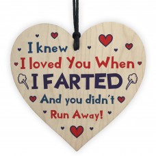 Joke Anniversary Gift For Him Her Wood Heart Funny Girlfriend