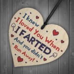 Joke Anniversary Gift For Him Her Wood Heart Funny Girlfriend