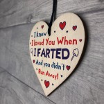 Joke Anniversary Gift For Him Her Wood Heart Funny Girlfriend