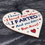 Joke Anniversary Gift For Him Her Wood Heart Funny Girlfriend