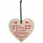 My 1st Mothers Day Gift Wooden Heart Gift For New Mum Mummy