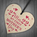 My 1st Mothers Day Gift Wooden Heart Gift For New Mum Mummy
