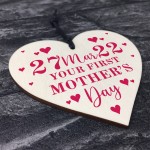 Your 1st Mothers Day Gift Wooden Heart Gift For New Mum Mummy