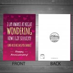 Funny Anniversary Card For Him Her SNORE Card For Husband Wife