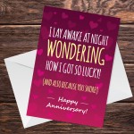 Funny Anniversary Card For Him Her SNORE Card For Husband Wife