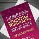 Funny Anniversary Card For Him Her SNORE Card For Husband Wife