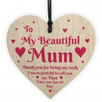 Beautiful Mum Gifts Wood Hanging Sign For Birthday Mothers Day
