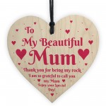 Beautiful Mum Gifts Wood Hanging Sign For Birthday Mothers Day