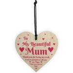 Beautiful Mum Gifts Wood Hanging Sign For Birthday Mothers Day