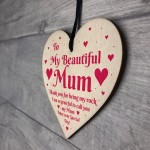 Beautiful Mum Gifts Wood Hanging Sign For Birthday Mothers Day