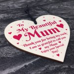 Beautiful Mum Gifts Wood Hanging Sign For Birthday Mothers Day