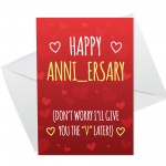 Rude Anniversary Card For Boyfriend Husband Funny Joke Humour
