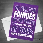 Funny Rude Mothers Day Card For Mum Humour Card From Daughter