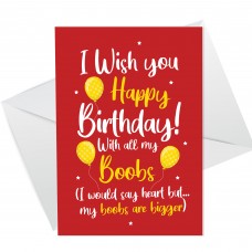 Funny Birthday Card For Boyfriend Husband Humour Rude Card
