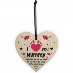 Mothers Day Gift From Baby Daughter Son Wood Heart Love Gift