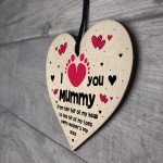 Mothers Day Gift From Baby Daughter Son Wood Heart Love Gift