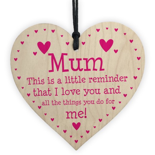 Mum Gift For Mothers Day Birthday Reminder I Love You Gift