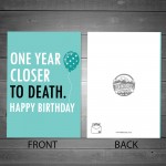 Novelty Birthday Funny Card For Him Her 50th 60th Birthday Card