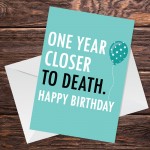 Novelty Birthday Funny Card For Him Her 50th 60th Birthday Card