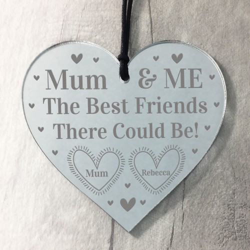 Best Friend Gift Engraved Heart Mum Gift Birthday Mothers Day