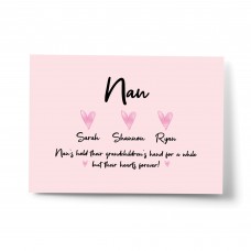 Personalised Nan Gift Print Mothers Day Birthday Gift From Child