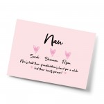 Personalised Nan Gift Print Mothers Day Birthday Gift From Child