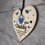 I Love You Daddy From Baby Daughter Son Wood Heart Personalised
