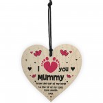 I Love You Mummy From Baby Daughter Son Wood Heart Personalised 