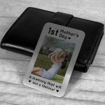 1st Mothers Day Gift Personalised Photo Metal Card Mum Gift