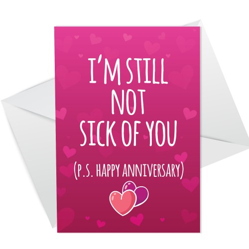 Anniversary Funny Card For Him Her Cheeky Humour Card