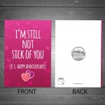 Anniversary Funny Card For Him Her Cheeky Humour Card