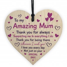 Mothers Day Hanging Gift For Mum Heart Birthday Gift For Mum