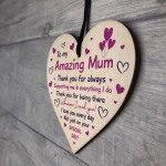 Mothers Day Hanging Gift For Mum Heart Birthday Gift For Mum