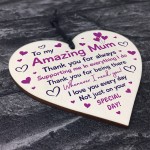 Mothers Day Hanging Gift For Mum Heart Birthday Gift For Mum