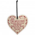 Novelty Auntie Birthday Mothers Day Gift Wood Heart Love Gift
