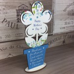 Mothers Day Gift For Mum Nan Nanny Wooden Flower Gift For Her