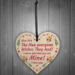 Gifts For Nan Wooden Heart Keepsake Gift For Mothers Day 