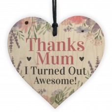 Funny Joke Gift For Mum From Daughter Son Wood Heart Mother Day