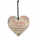 Funny Joke Gift For Mum From Daughter Son Wood Heart Mother Day