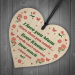 Mum Gift For Mothers Day Birthday Wood Heart LOVE Gift