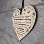 Mum Gift From Daughter Son Wood Heart Mothers Day Birthday Gift