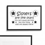 Sisters Are Like Stars Personalised Framed Print Sister Birthday