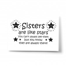 Sisters Are Like Stars Personalised Print Sister Birthday Gift