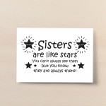 Sisters Are Like Stars Personalised Print Sister Birthday Gift